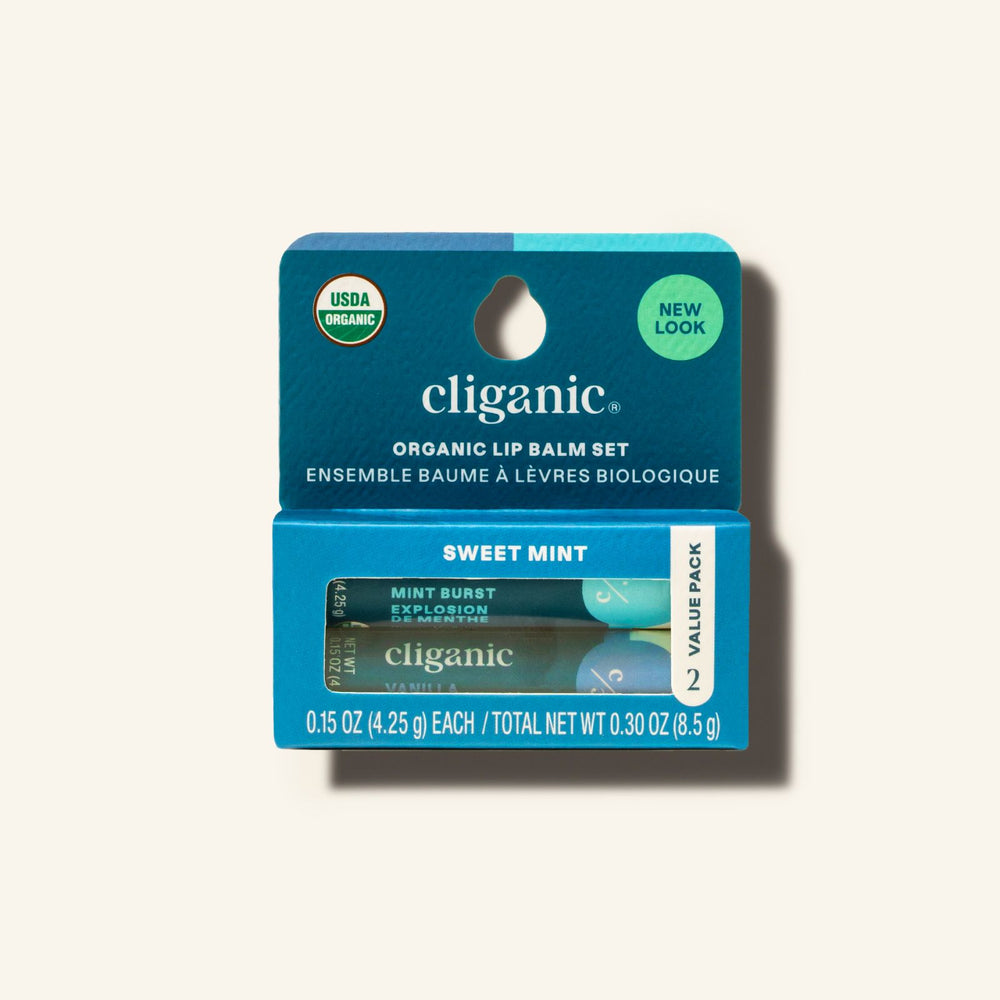 Sweet Mint Lip Balm Set with refreshing mint lip balms