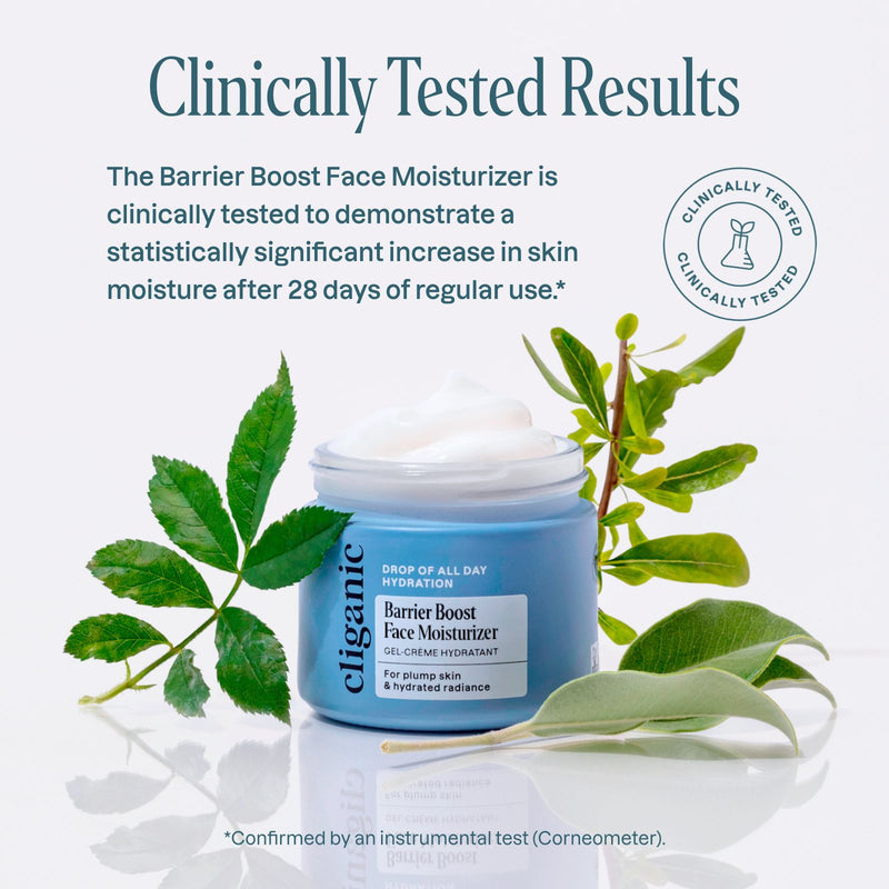 Clinically tested skincare results featuring natural ingredients for a healthy-looking complexion