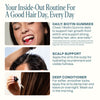 The Grow Your Glow daily haircare routine for healthy-looking hair