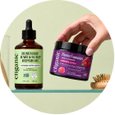 The Grow Your Glow haircare products featuring natural botanical ingredients