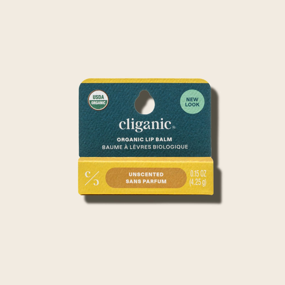 Organic Lip Balm - Unscented - Cliganic Lip Balms Moisturize your lips