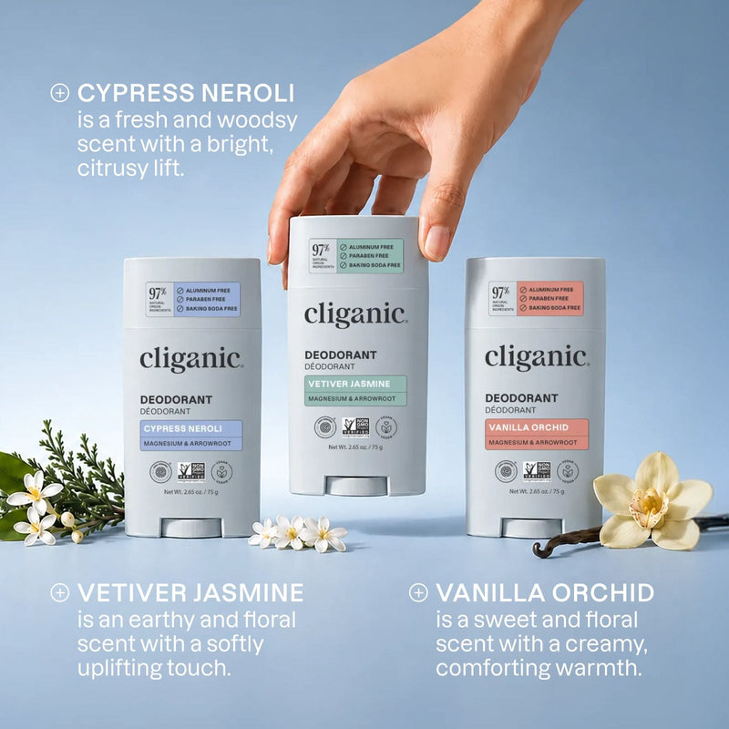 Aluminum-Free Deodorants (3-Pack) - Cliganic Beauty