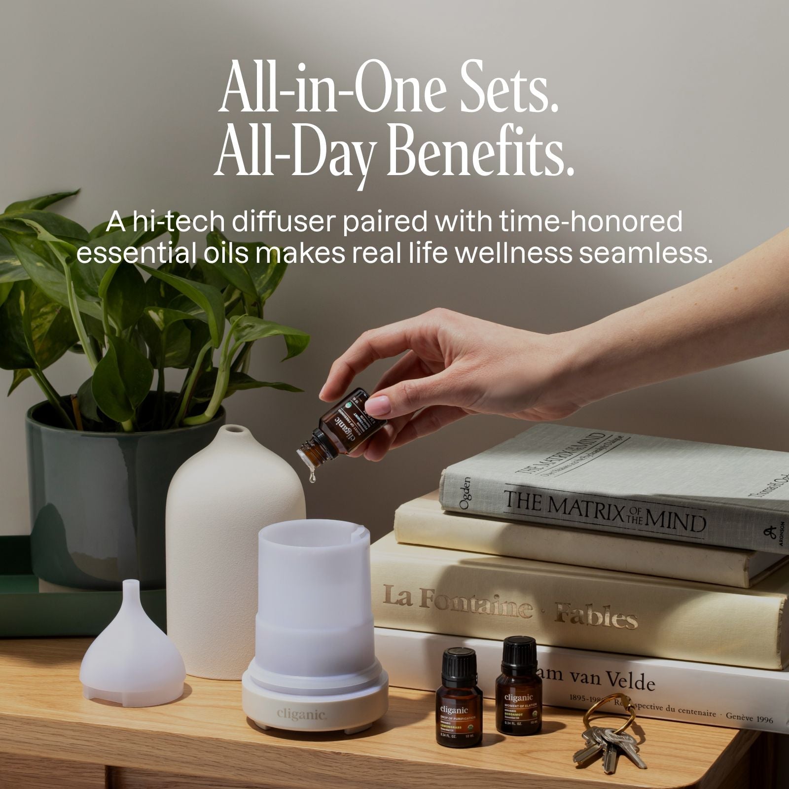 Aromatherapy Signature Starter Kit | Diffuser + Oils – Cliganic