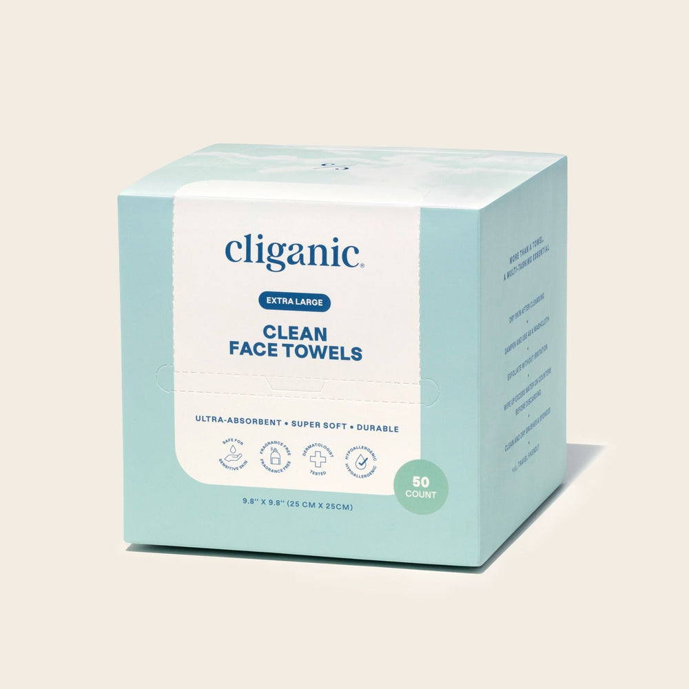 Clean Face Towels - Cliganic Cotton Products