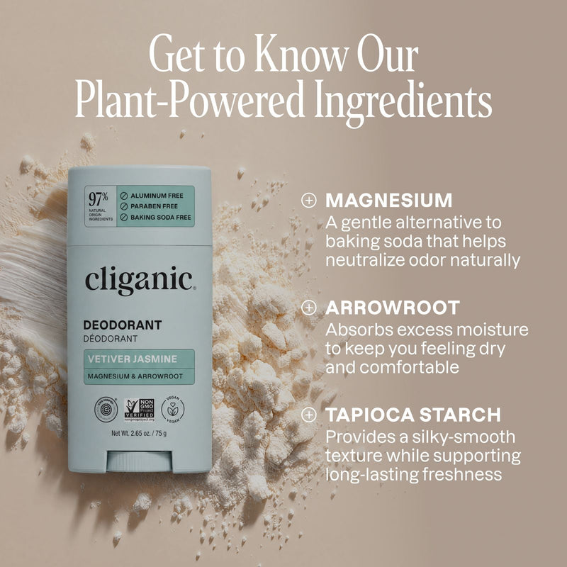 Deodorant - Vetiver Jasmine - Cliganic