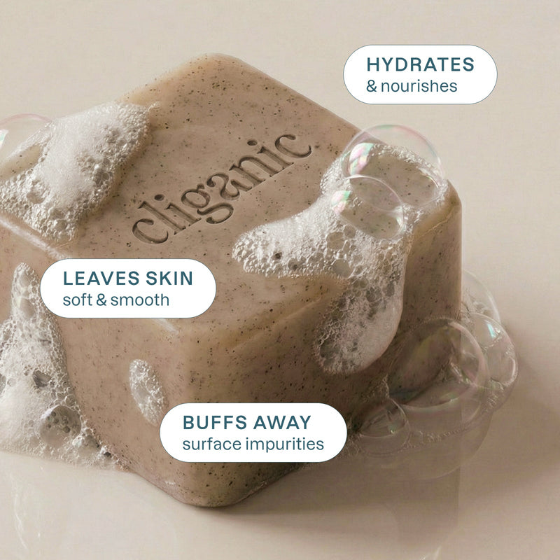 Exfoliating Scrub Bar Soap - Cypress Neroli - Cliganic