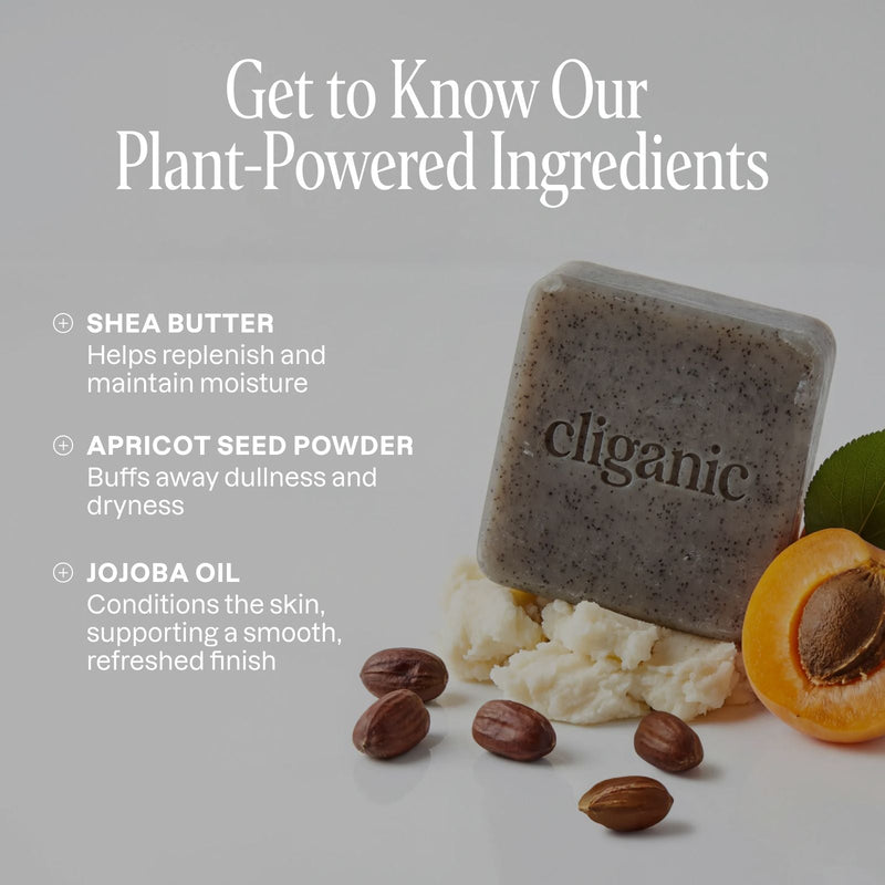 Exfoliating Scrub Bar Soap - Violet Wood - Cliganic