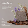 Exfoliating Scrub Bar Soap - Violet Wood - Cliganic