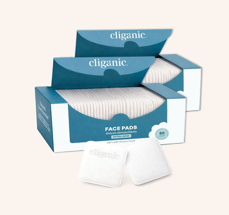 Extra Large Face Pads - Cliganic Cotton Products