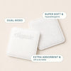 Extra Large Face Pads - Cliganic Cotton Products