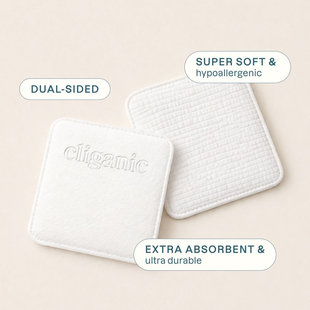 Extra Large Face Pads - Cliganic Cotton Products