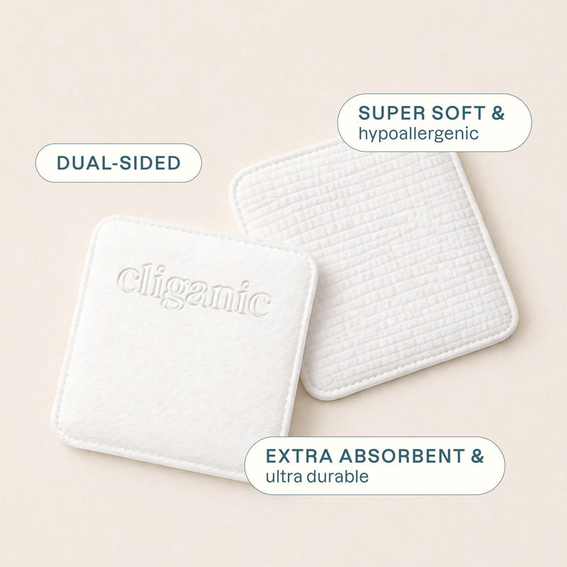 Extra Large Face Pads - Cliganic Cotton Products