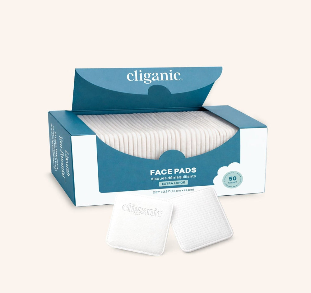 Extra Large Face Pads - Cliganic Cotton Products