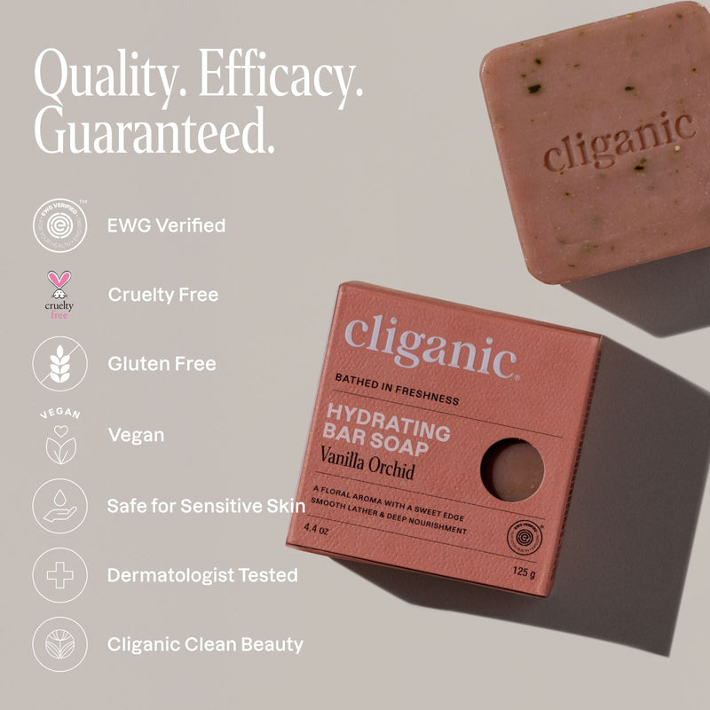 Hydrating Bar Soap - Vanilla Orchid - Cliganic