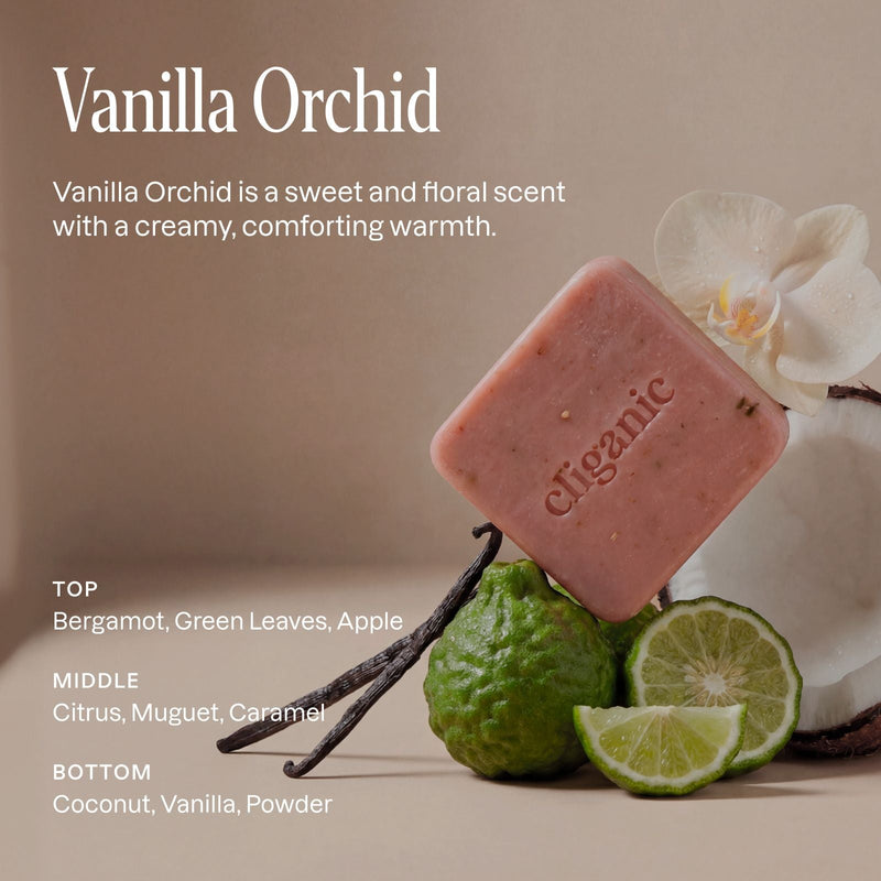 Hydrating Bar Soap - Vanilla Orchid - Cliganic
