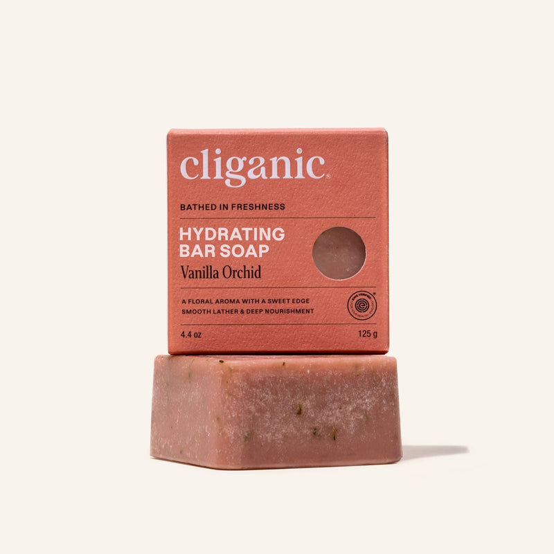 Hydrating Bar Soap - Vanilla Orchid - Cliganic Beauty
