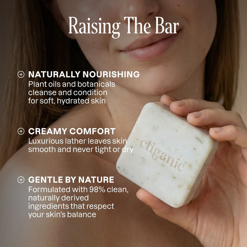 Hydrating Bar Soap - Vetiver Jasmine - Cliganic