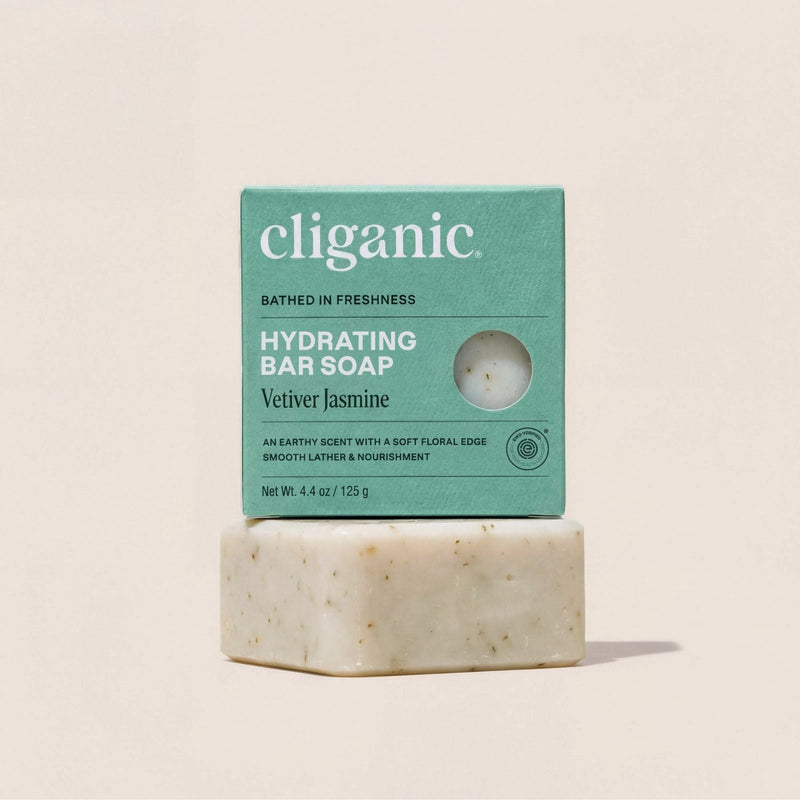 Hydrating Bar Soap - Vetiver Jasmine - Cliganic Beauty