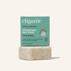 Hydrating Bar Soap - Vetiver Jasmine - Cliganic Beauty