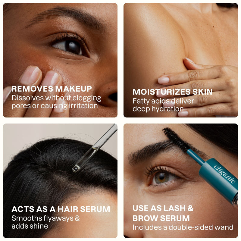 Jojoba, Argan & Castor Oil Starter Kit Trio - Cliganic Skin & Hair Oils