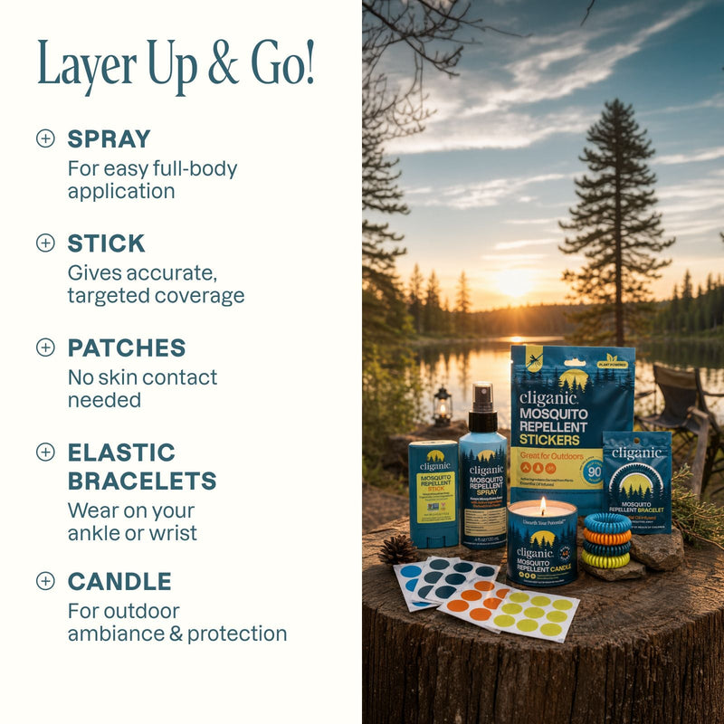 Layer Up & Go The Complete Mosquito Repellent Collection - Cliganic Mosquito Repellents
