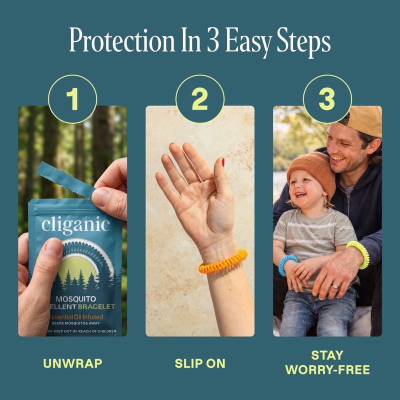 Mosquito Repellent Bracelets - Classic Colors - Cliganic Mosquito Repellents