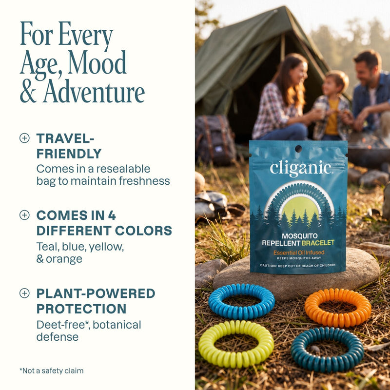 Mosquito Repellent Bracelets - Classic Colors - Cliganic Mosquito Repellents