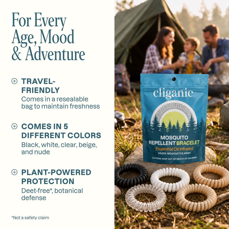 Mosquito Repellent Bracelets - Neutral Colors - Cliganic Mosquito Repellents