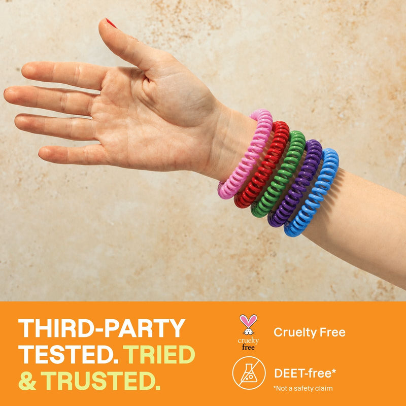 Mosquito Repellent Bracelets - Rainbow Colors - Cliganic Mosquito Repellents