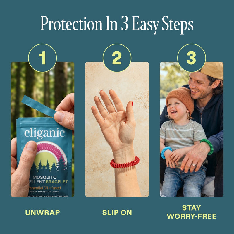 Mosquito Repellent Bracelets - Rainbow Colors - Cliganic Mosquito Repellents