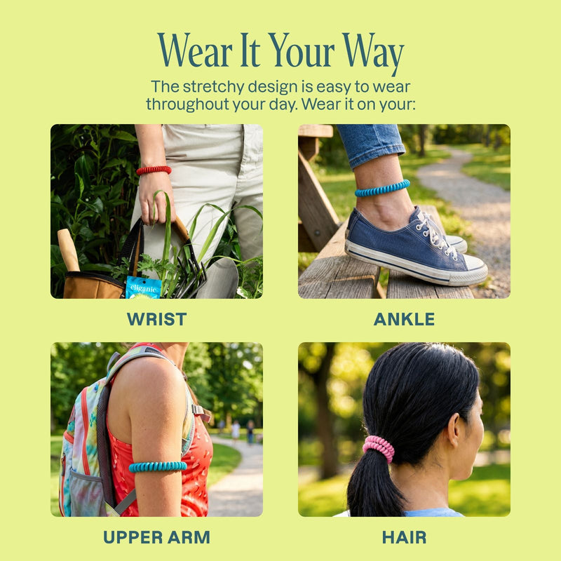 Mosquito Repellent Bracelets - Rainbow Colors - Cliganic Mosquito Repellents