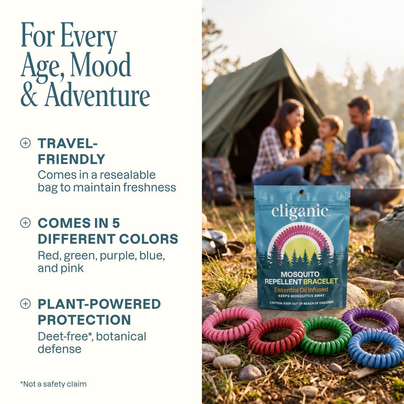 Mosquito Repellent Bracelets - Rainbow Colors - Cliganic Mosquito Repellents