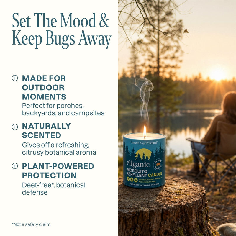 Mosquito Repellent Candle (9oz) - Cliganic Mosquito Repellents