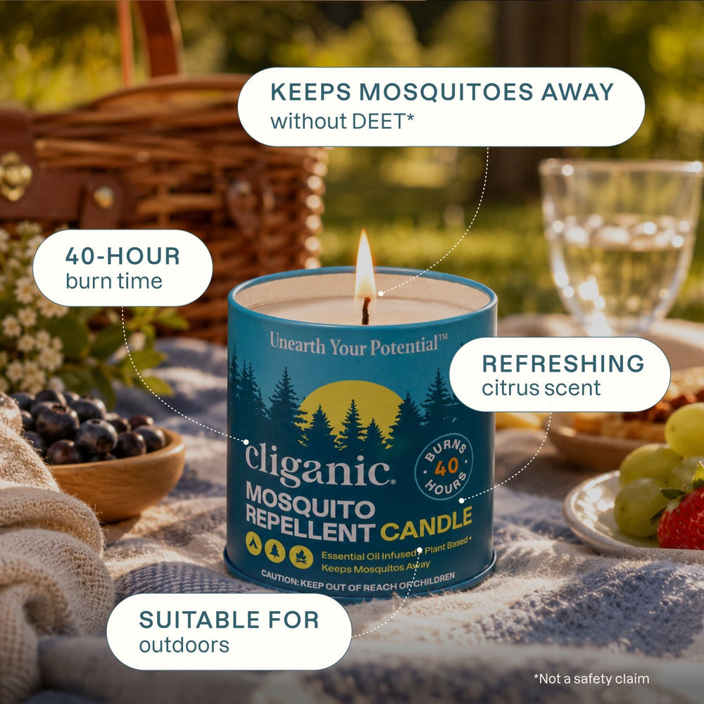 Mosquito Repellent Candle (9oz) - Cliganic Mosquito Repellents