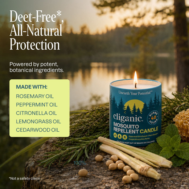 Mosquito Repellent Candle (9oz) - Cliganic Mosquito Repellents