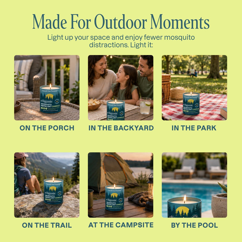 Mosquito Repellent Candle (9oz) - Cliganic Mosquito Repellents