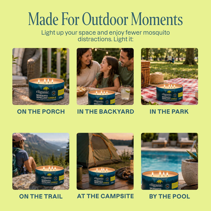 Mosquito Repellent Candle - Cliganic Mosquito Repellents