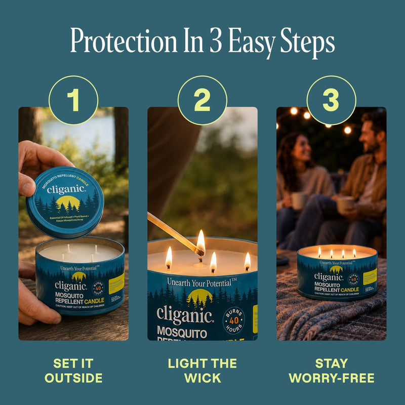 Mosquito Repellent Candle - Cliganic Mosquito Repellents