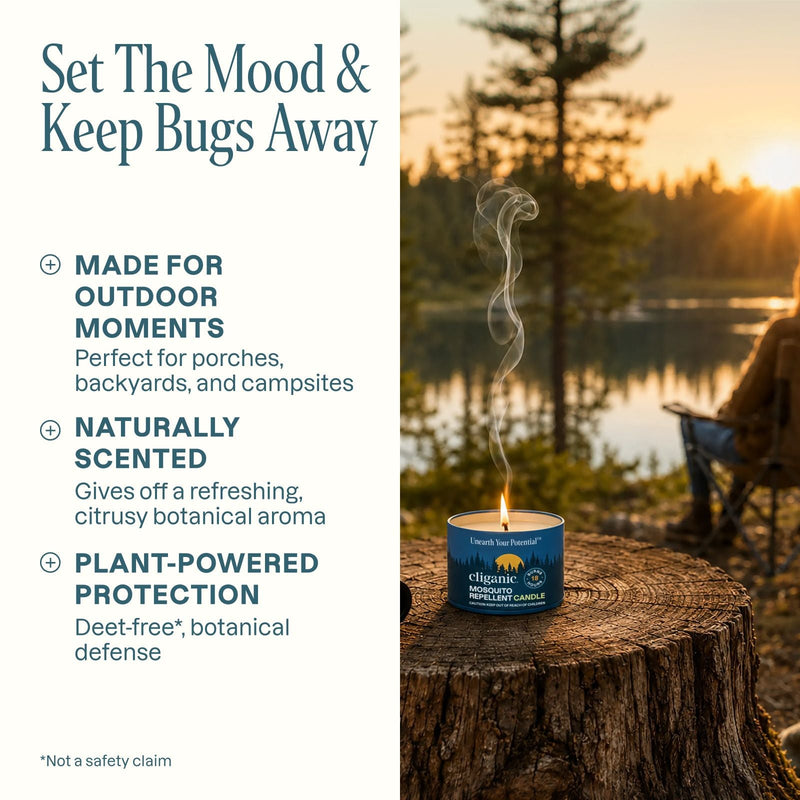 Mosquito Repellent Candles (4oz) - Cliganic Mosquito Repellents