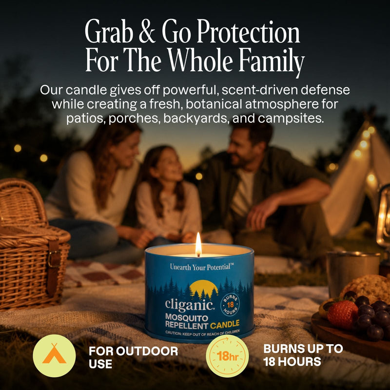 Mosquito Repellent Candles (4oz) - Cliganic Mosquito Repellents
