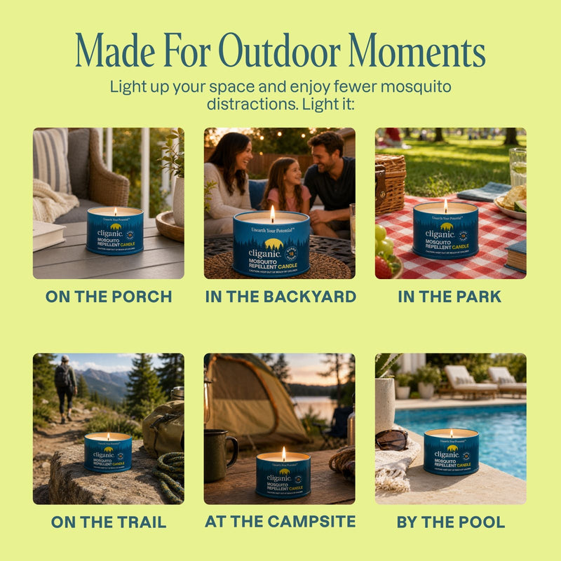 Mosquito Repellent Candles (4oz) - Cliganic Mosquito Repellents