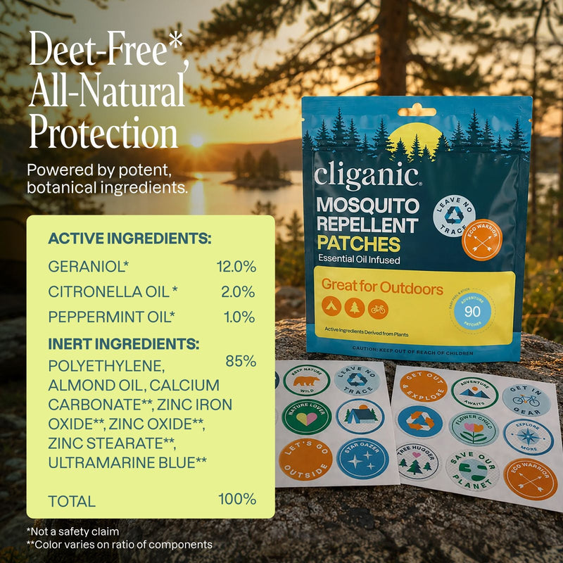 Mosquito Repellent Patches - Adventure - Cliganic Mosquito Repellents