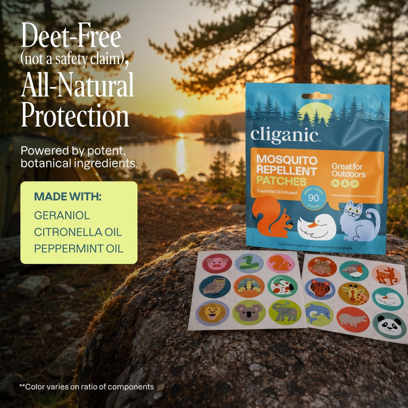 Mosquito Repellent Patches - Animal - Cliganic Mosquito Repellents