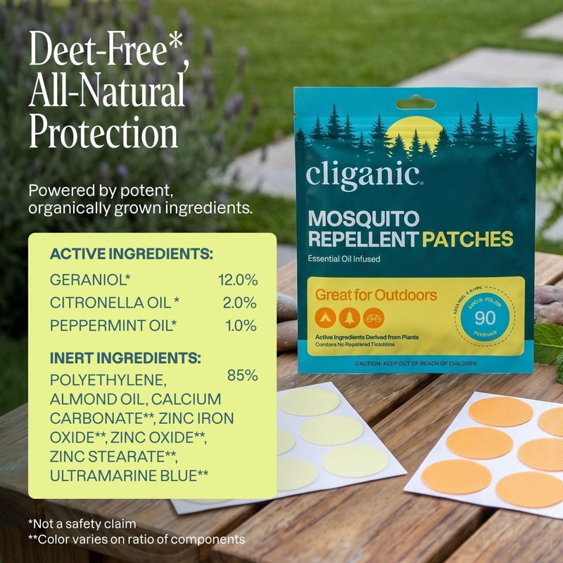 Mosquito Repellent Patches - Solid - Cliganic Mosquito Repellents