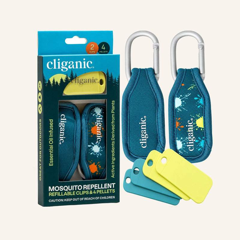 Mosquito Repellent Refillable Clip & Pellets - Cliganic Mosquito Repellents