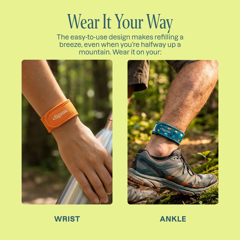 Mosquito Repellent Refillable Wristband & Pellets - Cliganic Mosquito Repellents