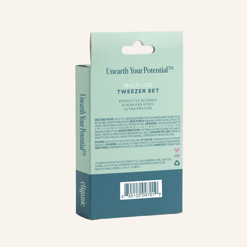 Multi-Use Tweezer Set - Assorted Colors - Cliganic