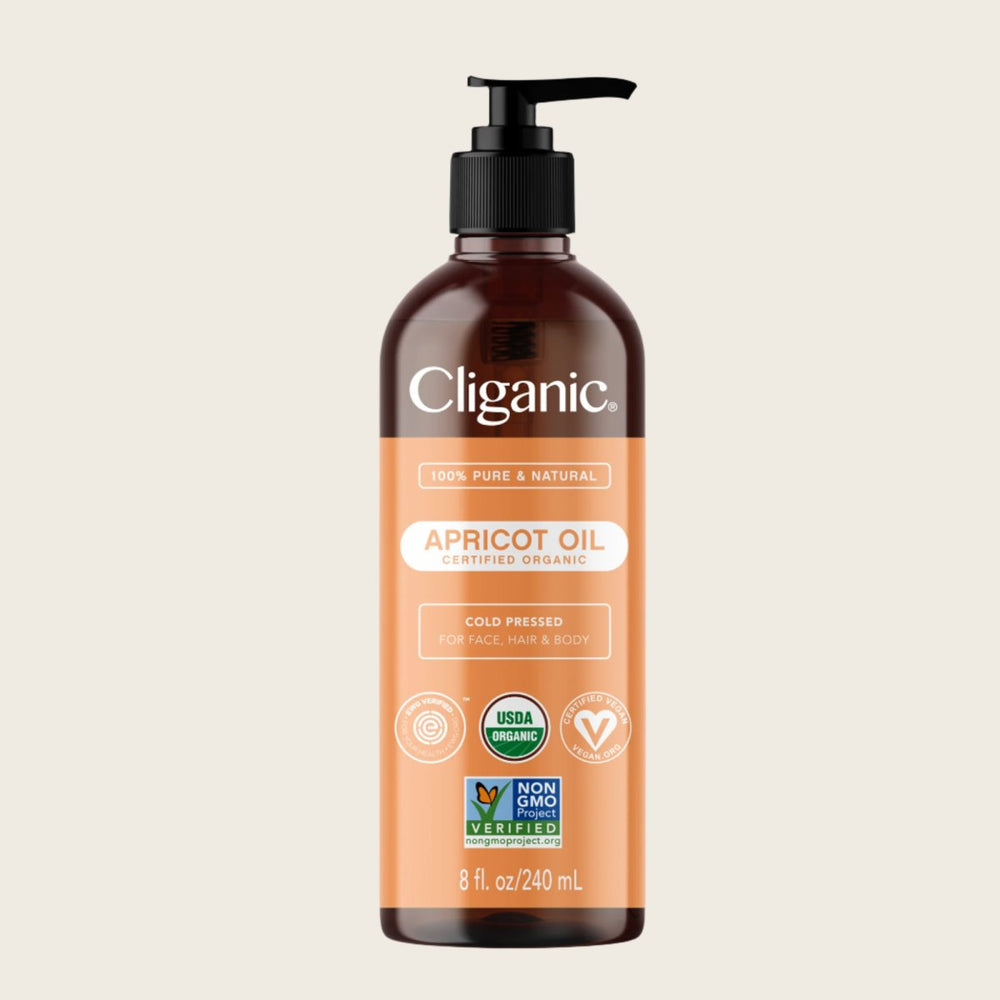 Organic Apricot Oil - Cliganic Skin & Hair Oils