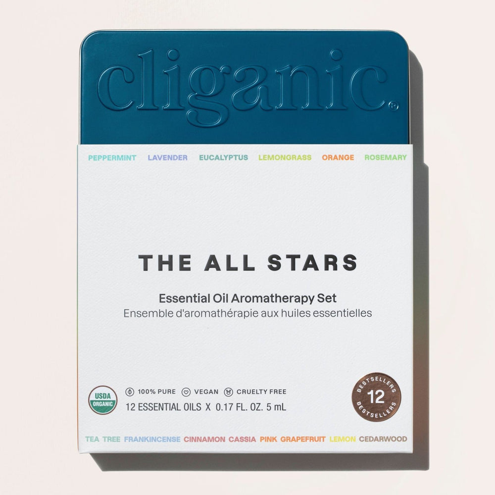 Organic Aromatherapy Set (Top 12 Essential Oils) - Cliganic Essential Oil Sets