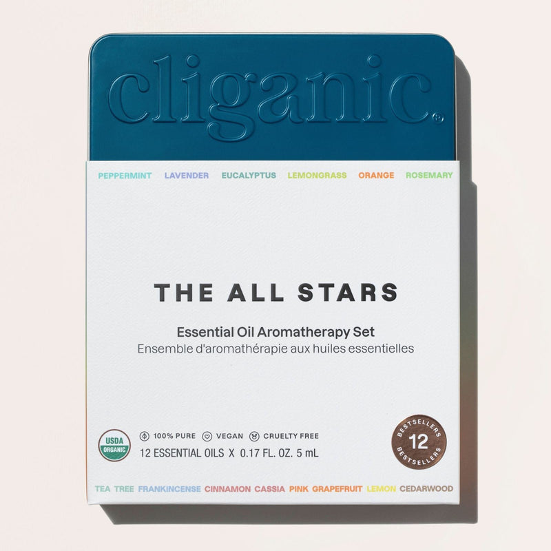 Organic Aromatherapy Set (Top 12 Essential Oils) - Cliganic Essential Oil Sets